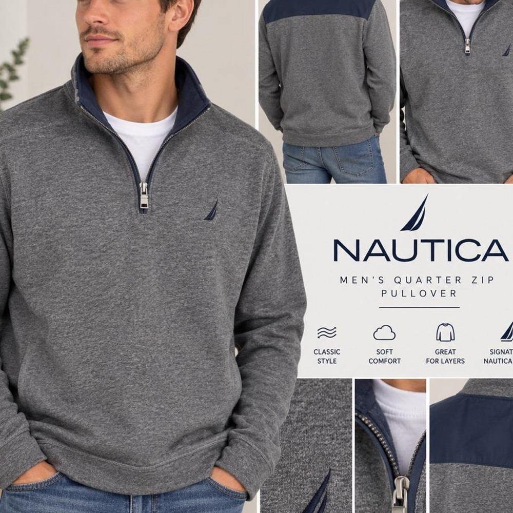 ⚓ Nautica Men's Quarter-Zip Pullover — XL NWT / New With Tags! ✨